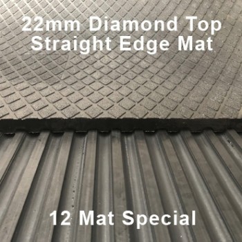 22mm Premium Solid Rubber – Maxi Grip – Diamond Top - 12 Mat Special - FREE SHIPPING