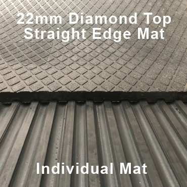 22mm Premium Solid Rubber – Maxi Grip – Diamond Top - (1-5 Mats)  - FREE SHIPPING