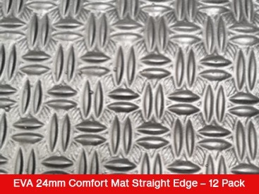 EVA 24mm Comfort Mat Chequer Plate Design – S/E 12 Pack - FREE SHIPPING