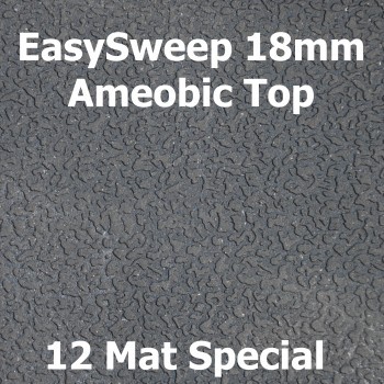 18mm EasySweep Rubber Stable Mats – Ameobic Top – 12 Mat Special - FREE SHIPPING